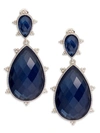 JUDITH RIPKA STERLING SILVER & BLUE QUARTZ DROP EARRINGS,0400012256090