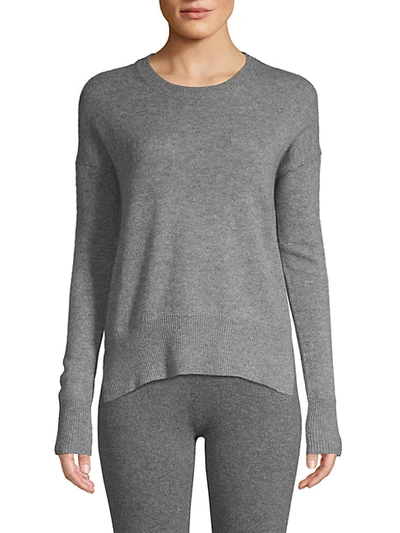 Amicale High-low Cashmere Jumper In Grey