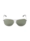 Ray Ban 63mm Gunmetal-tone Aviator Sunglasses