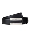 VERSACE PLAQUE BUCKLE LEATHER BELT,0400012453635