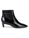 AQUATALIA MARILISA PATENT LEATHER KITTEN-HEEL BOOTIES,0400012119697