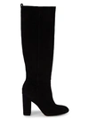 SAM EDELMAN CAPRICE SUEDE & COW HAIR KNEE-HIGH BOOTS,0400012141549