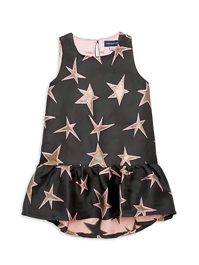 Andy & Evan Kids' Little Girl's Star Sleeveless Dress In Black