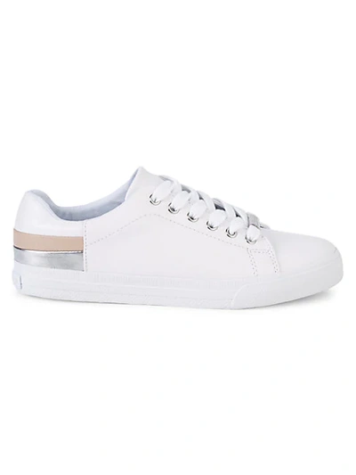 Tommy Hilfiger Striped Low-top Sneakers In White