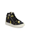 GIUSEPPE ZANOTTI BABY BOY'S BANANA-PRINT LEATHER MID-TOP trainers,0400012265653