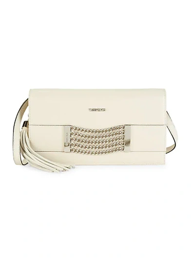 Valentino By Mario Valentino Lena Tassel & Chain Leather Crossbody In Milk