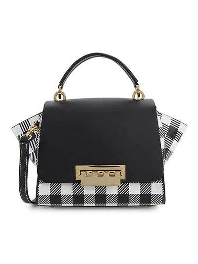 Zac Zac Posen Eartha Gingham Crossbody Bag In Black