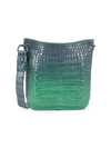 NANCY GONZALEZ TEXTURED CROCODILE LEATHER CROSSBODY BAG,0400011568872