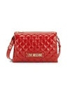 LOVE MOSCHINO DOUBLE QUILTED CROSSBODY,0400012010462