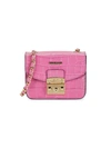 VALENTINO BY MARIO VALENTINO MINI BIJOU CROC-EMBOSSED LEATHER CROSSBODY,0400011457166