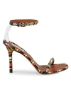 VALENTINO GARAVANI STUDDED PRINT LEATHER SANDALS,0400011160269