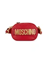 MOSCHINO LOGO LEATHER BELT BAG,0400011911238