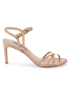 STUART WEITZMAN STARLA PATENT LEATHER SANDALS,0400012028687