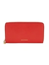 ALEXANDER MCQUEEN PEBBLED LEATHER CONTINENTAL WALLET,0400011490578