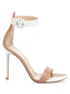 GIANVITO ROSSI PORTOFINO COLORBLOCK LEATHER SANDALS,0400011712927