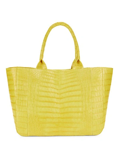 Nancy Gonzalez Crocodile Leather Tote In Yellow