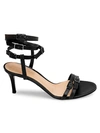 GIANVITO ROSSI TRIPLE BUCKLE LEATHER SANDALS,0400011503247