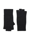 Portolano Men's Ribbed Merino Wool Gloves In Charcoal