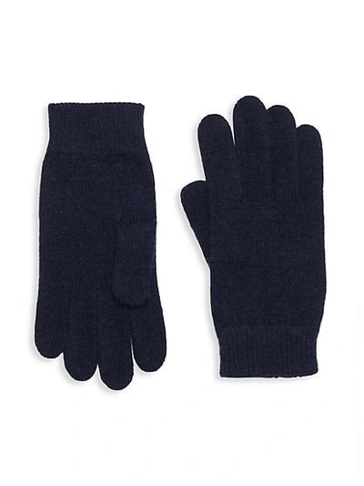 Portolano Men's Knitted Merino Wool Gloves In Notte