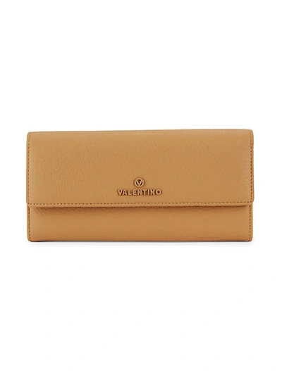 Valentino By Mario Valentino Collins Leather Continental Wallet In Whiskey