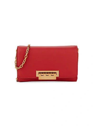 Zac Zac Posen Eartha Leather Chain Wallet In Bright Red