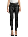VERSACE LEATHER ANKLE JEANS,0400012384822