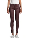 Ag Farrah Skinny Ankle Jeans In Leatherette Blue