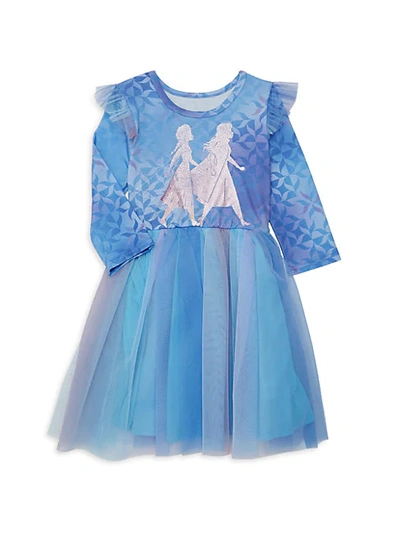 Disney X Pippa & Julie Little Girl's & Girl's Frozen Tutu Dress In Blue