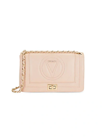 Valentino By Mario Valentino Alice Sauvage Logo Quilted Shoulder Bag In Rose