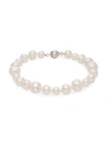 BELPEARL 925 STERLING SILVER & 7MM-10MM WHITE OFF-ROUND PEARL BRACELET,0400010694443