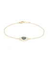 NEPHORA 14K YELLOW GOLD, DIAMOND & SAPPHIRE EVIL EYE BRACELET,0400010641508