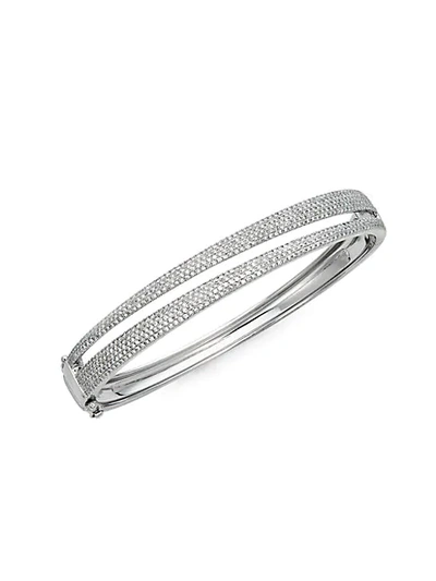 Saks Fifth Avenue 14k White Gold & Diamond Split Bangle