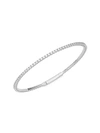 SAKS FIFTH AVENUE 14K WHITE GOLD DIAMOND BANGLE BRACELET,0400011715801