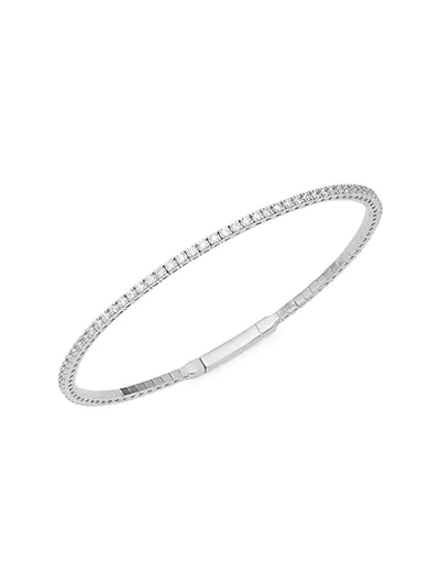 Saks Fifth Avenue 14k White Gold Diamond Bangle Bracelet