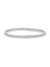 SAKS FIFTH AVENUE 14K WHITE GOLD & WHITE DIAMOND BANGLE BRACELET,0400011936046