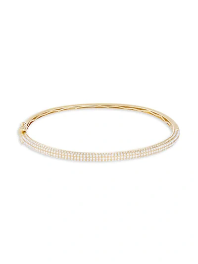 Saks Fifth Avenue 14k Yellow Gold & Diamond Bangle Bracelet