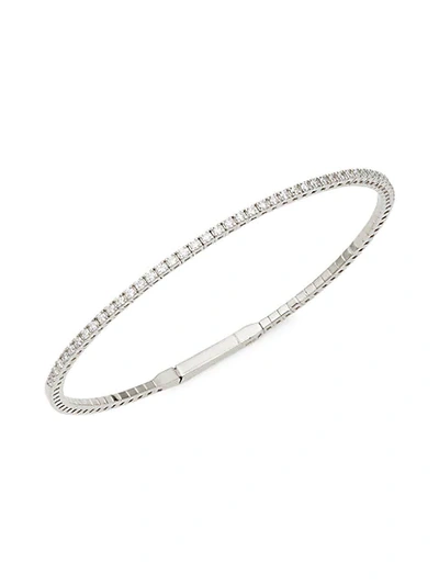 Saks Fifth Avenue 14k White Gold & White Diamond Bangle