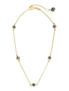 SAKS FIFTH AVENUE 14K YELLOW GOLD & ENAMEL EVIL EYE STATION ANKLET,0400011822339