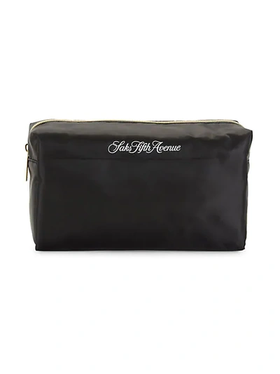 Saks Fifth Avenue Large Cosmetic Bag In Black