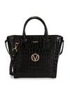 VALENTINO BY MARIO VALENTINO CHARMONT CROC-EMBOSSED LEATHER TOTE,0400011457147