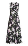 BORGO DE NOR META LILY-PRINT COTTON MIDI DRESS,786107