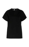 Totême Toteme Women's Black Logo-embroidered Organic Cotton T-shirt In Black