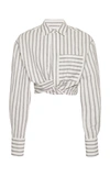 SIGNIFICANT OTHER ORLA STRIPED LINEN-BLEND SHIRT,792409