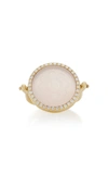 ASHLEY MCCORMICK WOMEN'S FLIP 18K GOLD; DIAMOND AND ROSE QUARTZ RING,817451