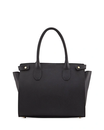 Gigi New York Reese Leather Tote Bag In Black