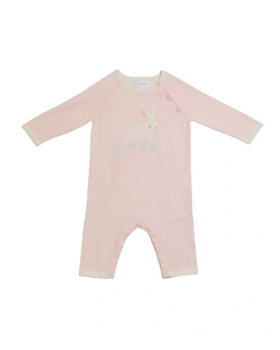 Angel Dear Kids' Bunny Intarsia Knit Coverall In Pink