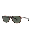 PERSOL MEN'S SQUARE PATTERNED ACETATE SUNGLASSES,PROD231160079