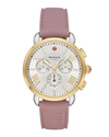 MICHELE SPORTY SAIL 18K GOLD WATCH IN PINK,PROD231470057