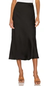 Anine Bing Black Silk Bar Mid-length Skirt In Black