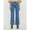 Slvrlake Grace Cropped Wide-leg High-rise Jeans In Forever Blue